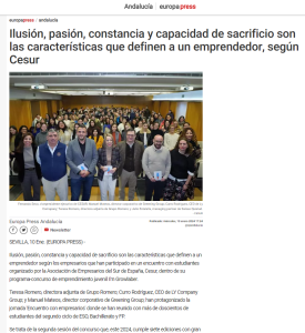Lee más sobre el artículo Repercusión en prensa del encuentro con empresarios 2024
